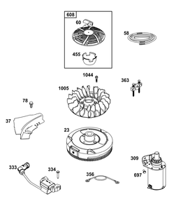 Part Location Diagram of 591760 Briggs and Stratton FLYWHEEL